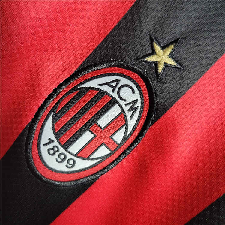 AC Milan 22/23 Home Red Long Sleeve Soccer Jersey Football Shirt - Click Image to Close